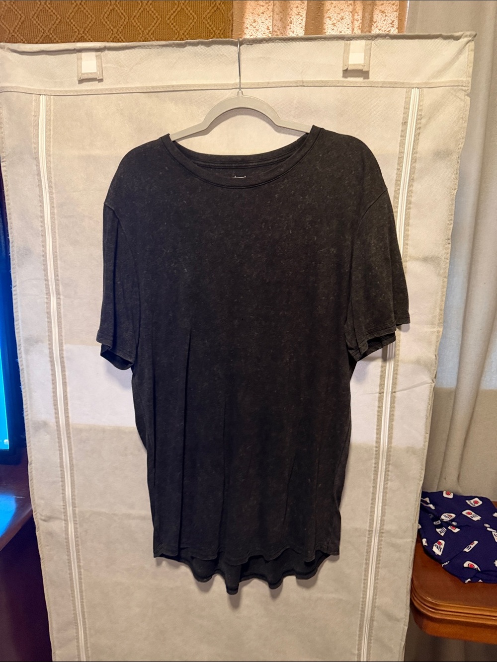 George Washed Black Short Sleeve Crew Neck T-Shirt